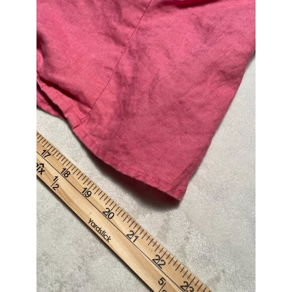 Jones New York Signature Womens Pink Linen Sleeveless Blouse XL Cottagecore - Picture 5 of 7